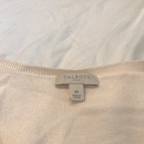 Talbots Cream mock wrap sweater - Picture 2 of 3